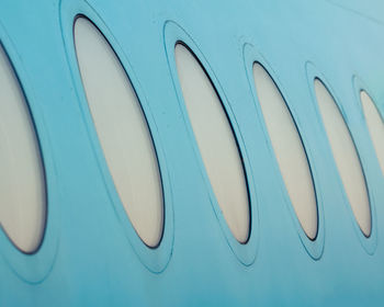 Full frame shot of airplane windows