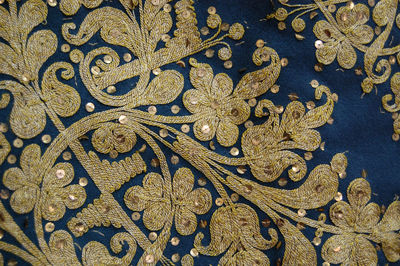 Close-up view of blue pattern