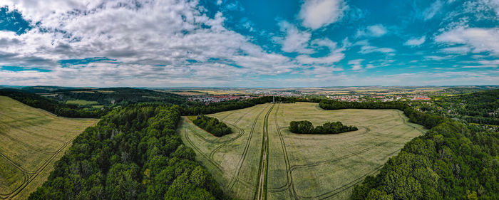 Panoramic view of landscape against sky