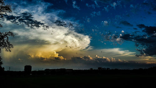 Scenic view of cloudy sky during sunset