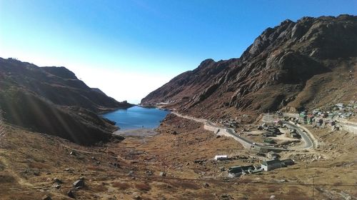 Beautiful view of changu lake from east sikkim, india 