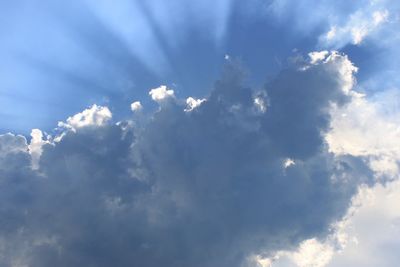 Low angle view of cloudy sky