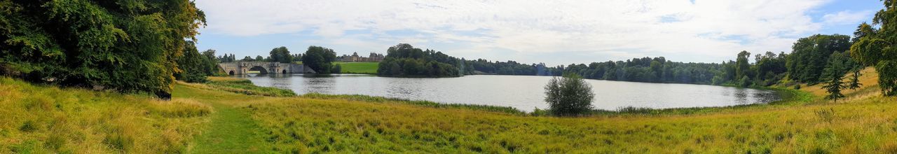 Panoramic view of lake against sky