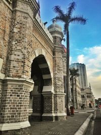 Low angle view of historical building