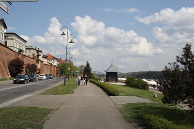 Road against cloudy sky