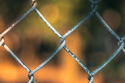 Close-up of chainlink fence