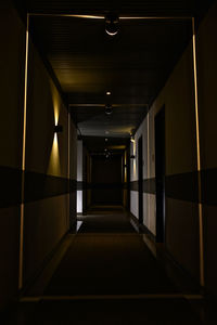 Empty corridor in building