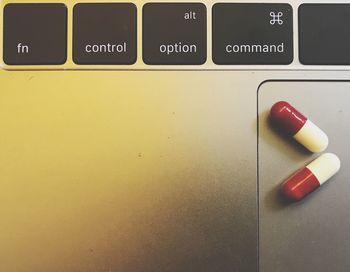 Directly above shot of computer keyboard