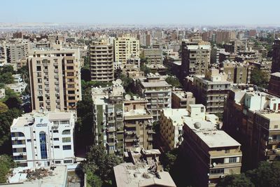 High angle view of cityscape