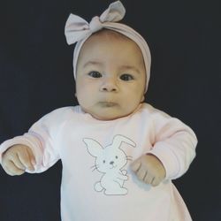 Close-up portrait of cute baby girl