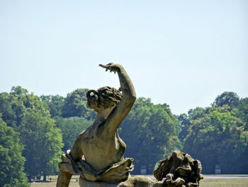 View of statue against clear sky