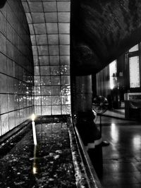 View of empty glass of building