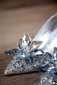 High angle view of christmas decoration on table