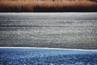 Scenic view of frozen lake