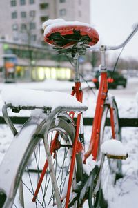 Close-up of bicycle wheel