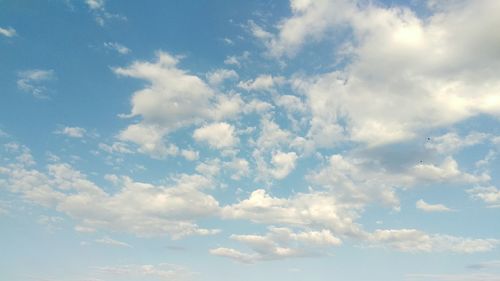 Low angle view of clouds in sky