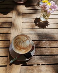 Coffee cup on table