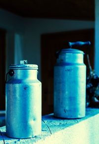 Close-up of bottle on table