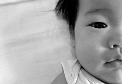 Close-up portrait of cute boy