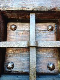 Close-up of wooden door