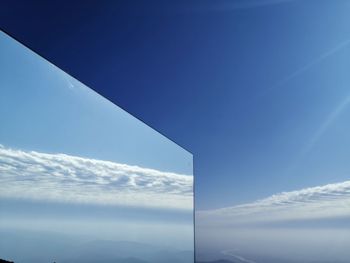 Low angle view of clouds in blue sky