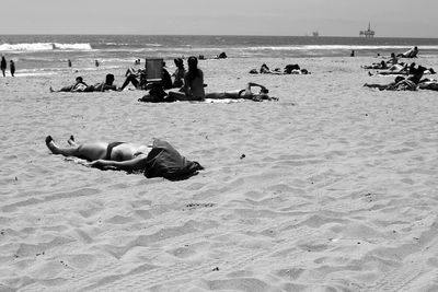 People enjoying at beach