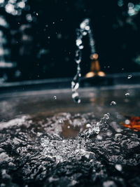 Water falling from fountain