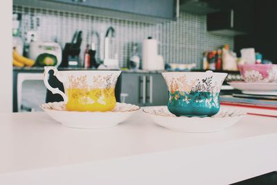 Close-up of food on table