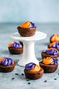 Close-up of dessert on table
