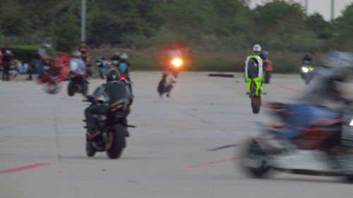 People on road