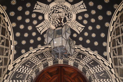 Low angle view of ceiling of building