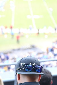 Close-up of man against blurred background