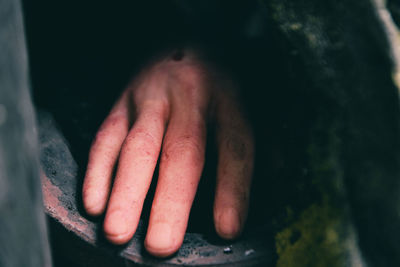 Close-up of human hand