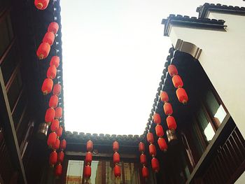 Low angle view of built structure against clear sky