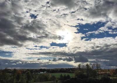 Scenic shot of clouds over landscape