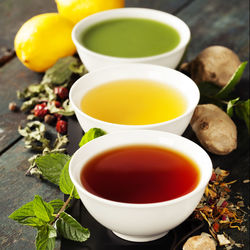 Close-up of tea served on table