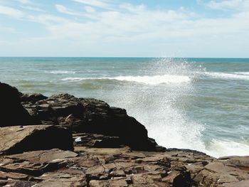 Scenic view of sea against sky