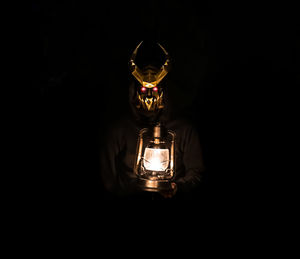 Close-up of illuminated light bulb