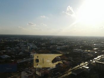 High angle view of city