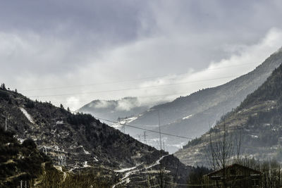 Low angle view of mountain against sky