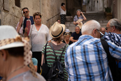 Group of people in a temple