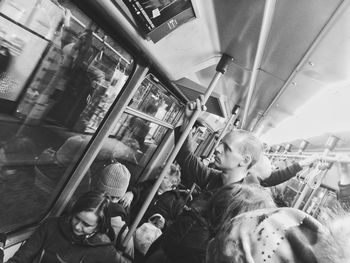 Low angle view of train in airplane