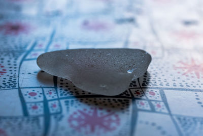 High angle view of ice cream on table