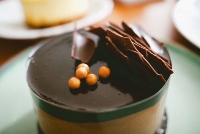 High angle view of dessert in container