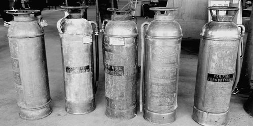 Fire extinguishers in factory