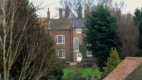 Building with trees in background