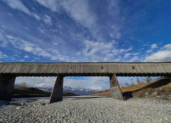 Low angle view of built structure against sky