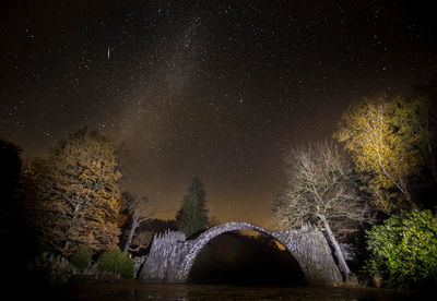 Low angle view of star field against star field