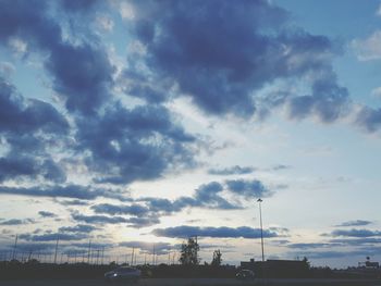 Low angle view of cloudy sky
