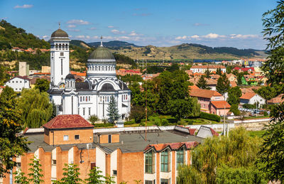 Buildings against sky in city